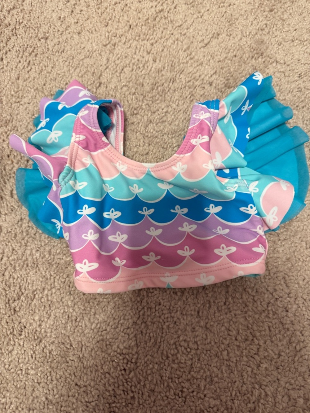 Ruffle Butts Girls Swim Bikini in Pink, Purple, Teal, Blue - Picture 6 of 6